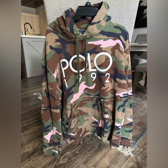 Ralph Lauren Polo 1992 Pink Camo Hoodie Medium Great Condition - Picture 2 of 7